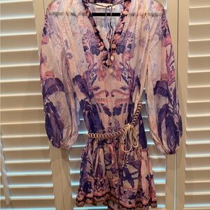 Floral Purple and Pink Dress